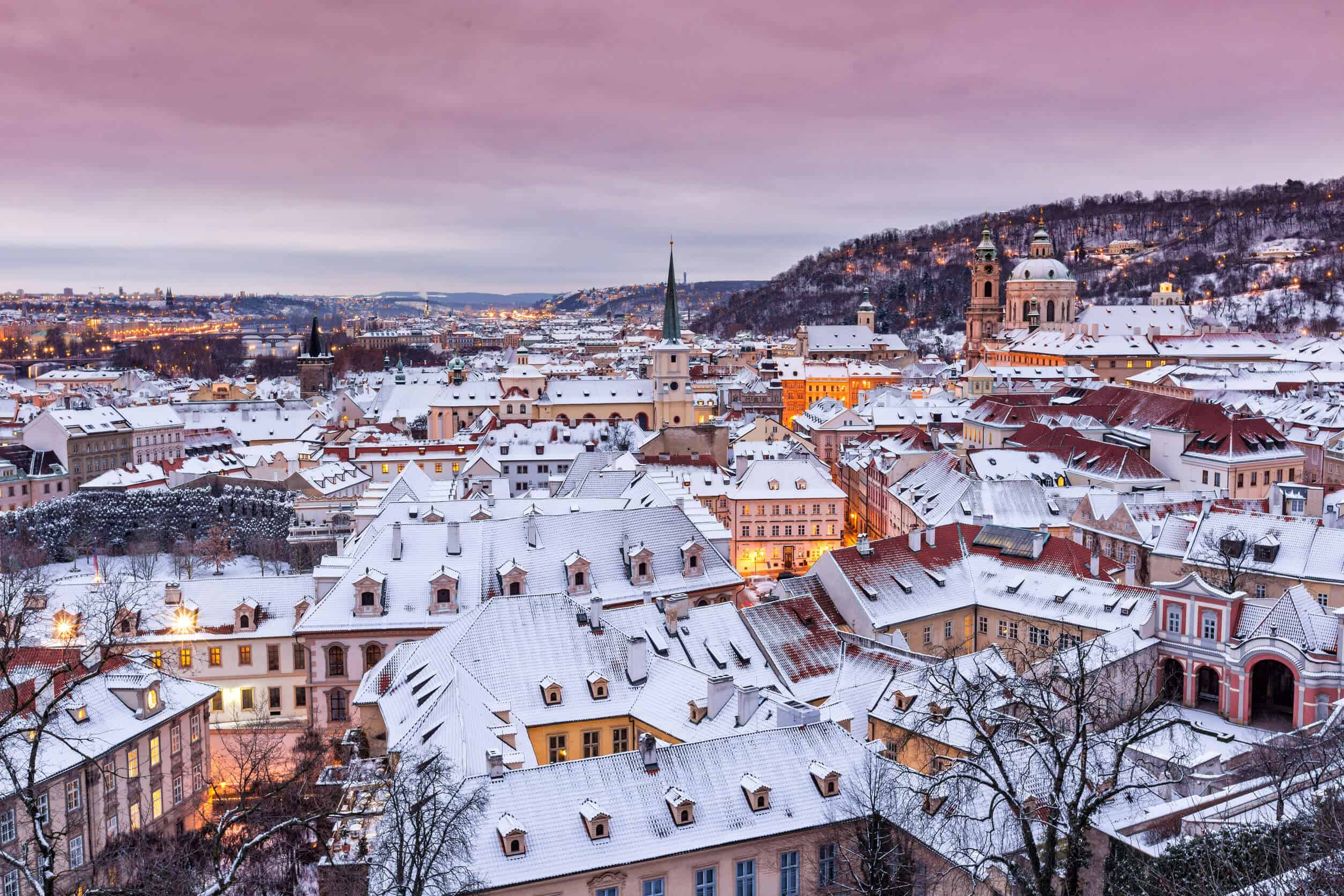 How cold is Prague in winter and does it snow Northern Hikes